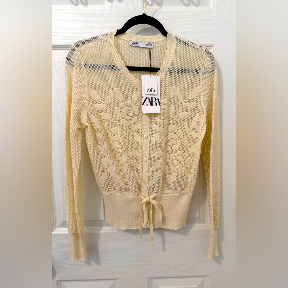 Zara Pointelle Cardigan
